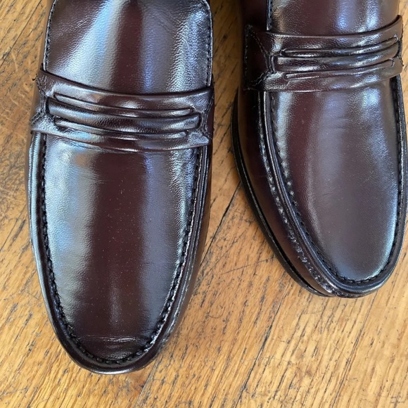 Florsheim Men's Como Dress Loafer Shoes NEW Black Cherry Color 10 - Picture 5 of 8